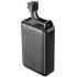 WiWU Wi-P012 New Tank Power Bank 67W PD & QC 20000mAh Fast Charging Type-C + USB-A with Built-in charging cable - Black